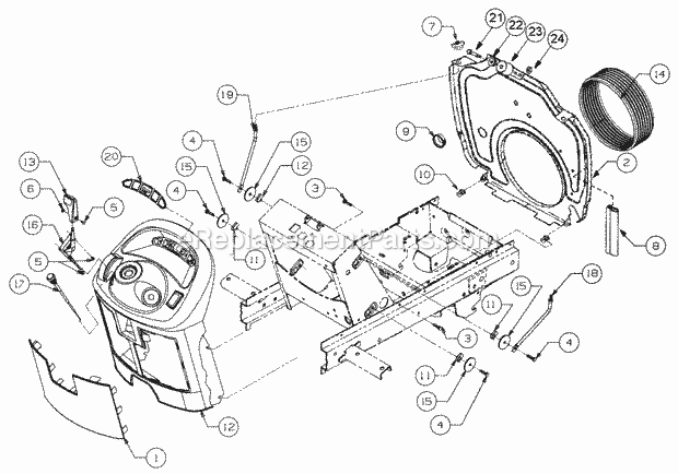 Bulkhead, Dash Panel & Engine Controls Diagram and Parts List for 2164 13A-264G100 Cub Cadet Lawn Tractor